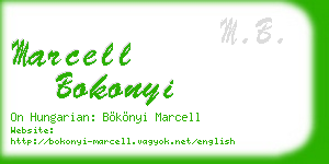 marcell bokonyi business card