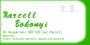 marcell bokonyi business card